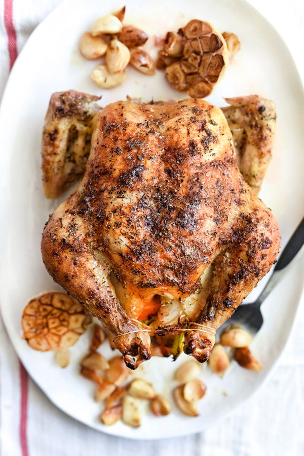 Poulet rôti aux 40 gousses d'ail | foodiecrush.com