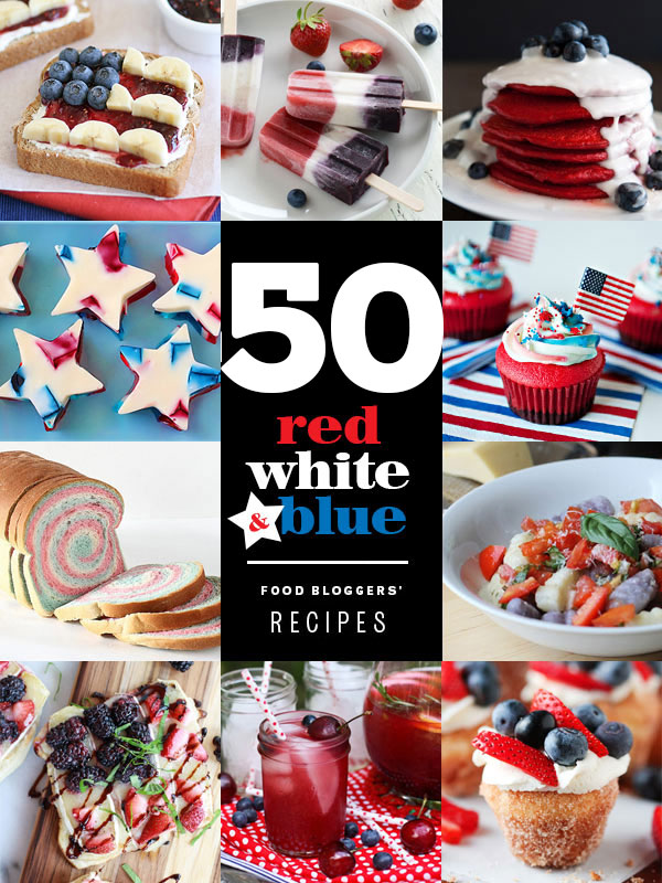 50 recettes rouges, blanches et bleues | foodiecrush.com