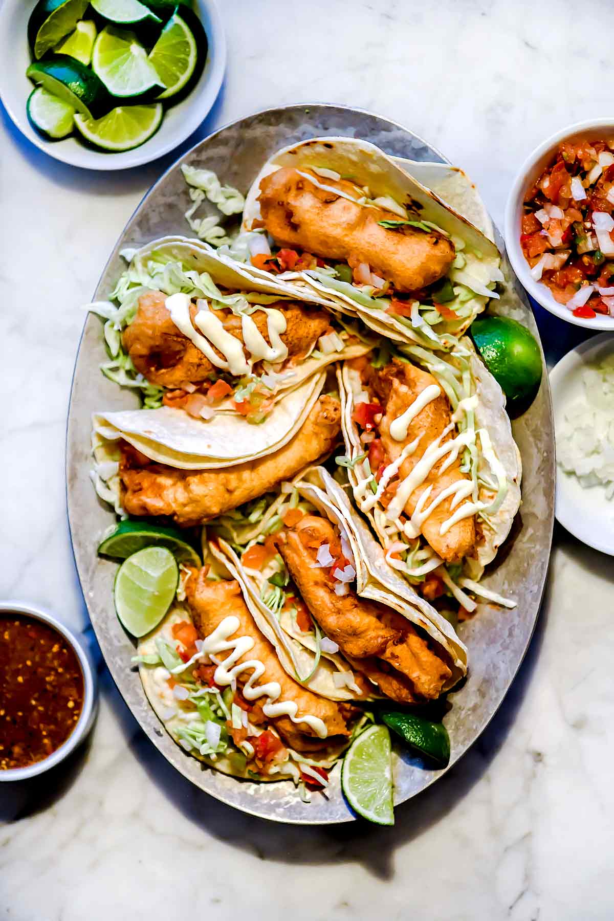 Tacos de poisson authentiques de Baja foodiecrush.com