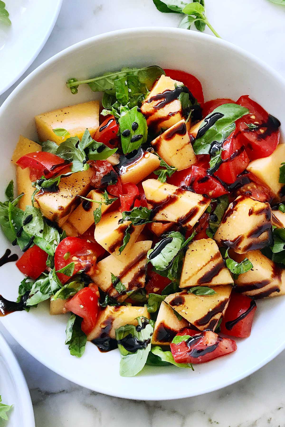 Salade de cantaloup Caprese foodiecrush.com