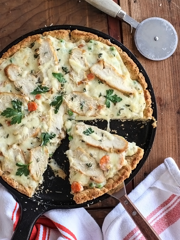 Tarte au poulet Pizza foodiecrush.com