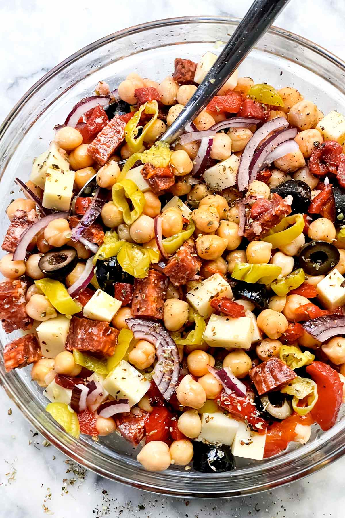 Salade de pois chiches à l'italienne foodiecrush.com