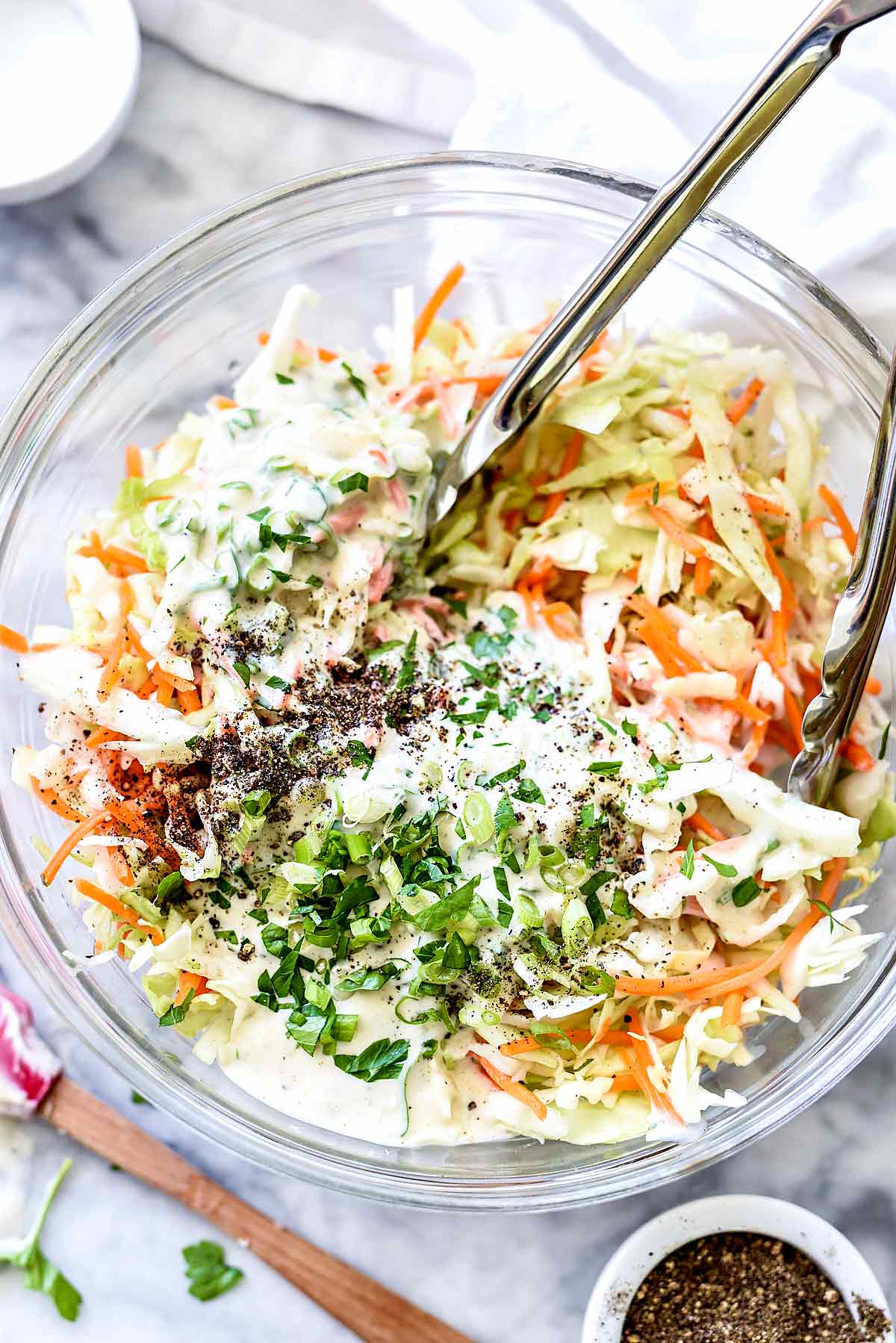 Vinaigrette pour salade de chou | foodiecrush.com #vinaigrette #coleslaw #salade #recipes