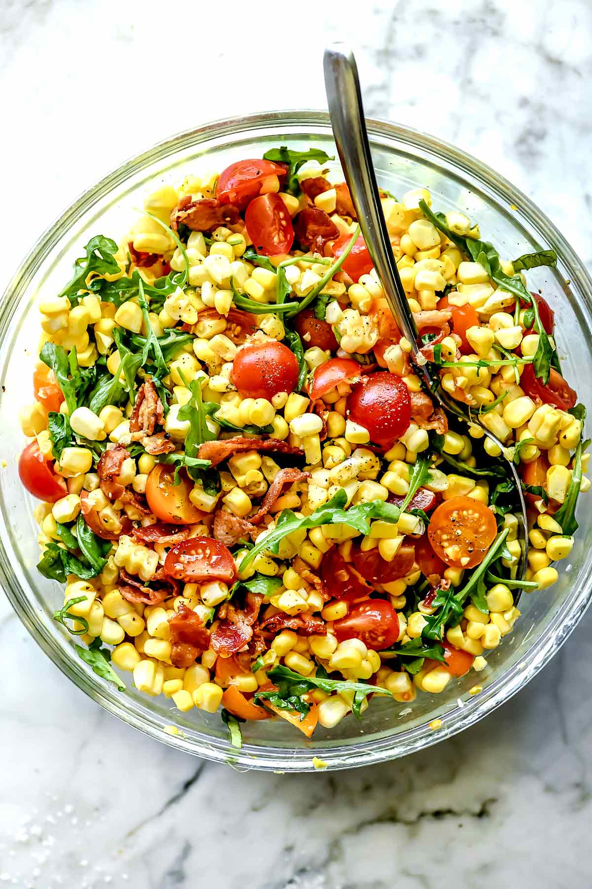 Salade de maïs BLT recette foodiecrush.com