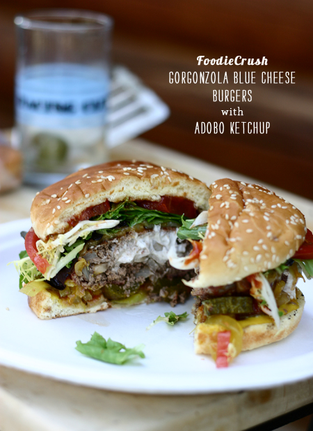 Burger au fromage bleu du magazine FoodieCrush