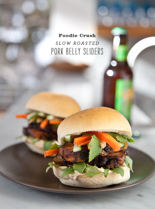 Sliders à la poitrine de porc | Foodiecrush.com