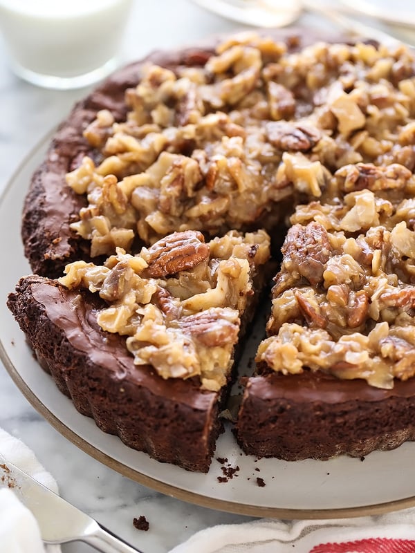 Tarte allemande aux brownies et au chocolat | foodiecrush.com