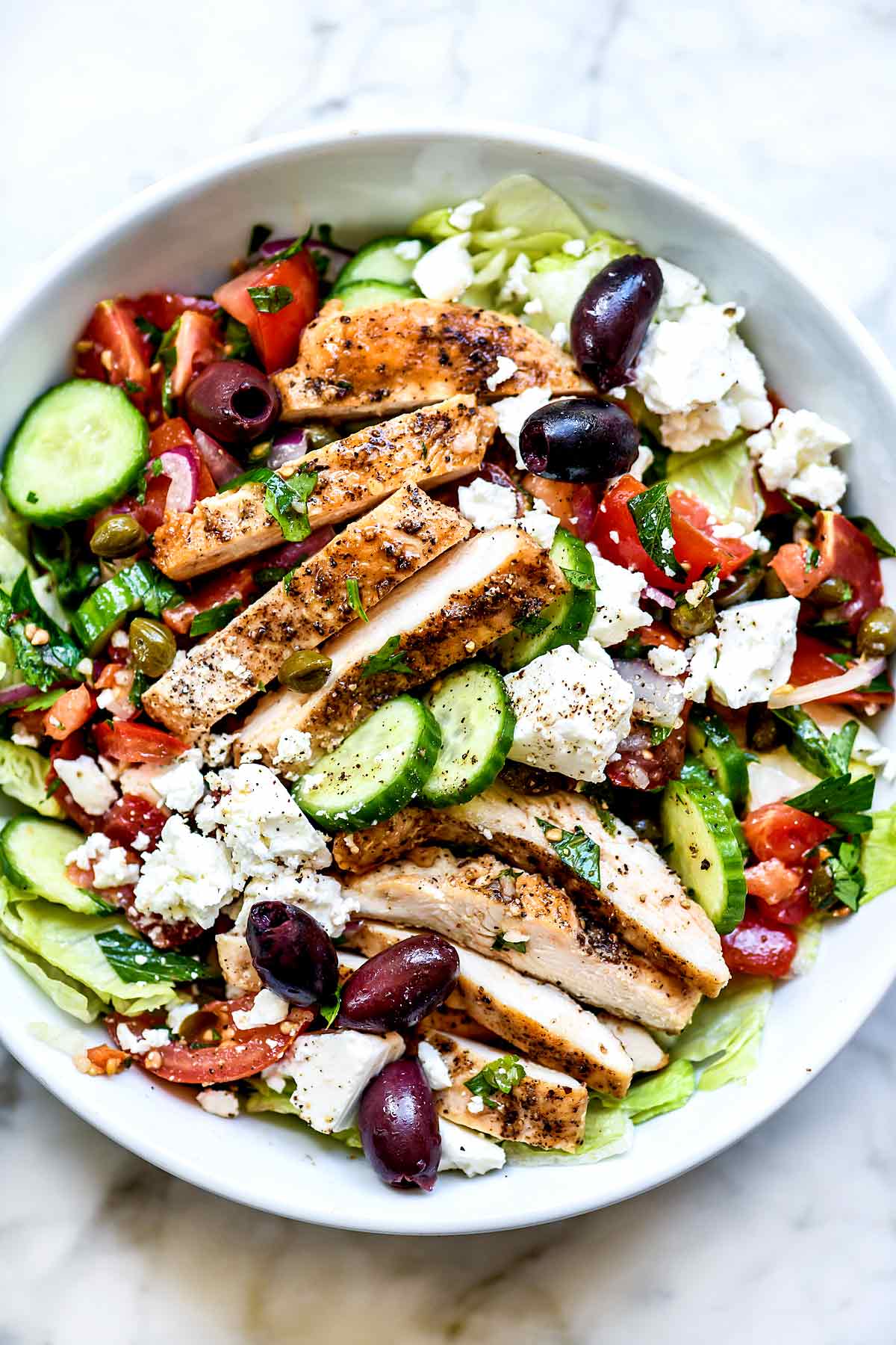 Salade grecque au poulet | foodiecrush.com