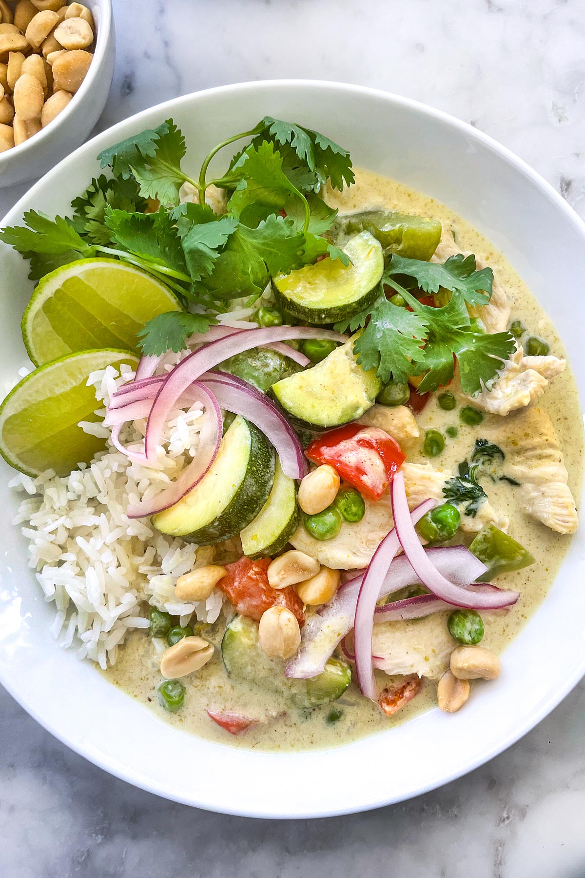 Curry vert thaïlandais au poulet foodiecrush.com