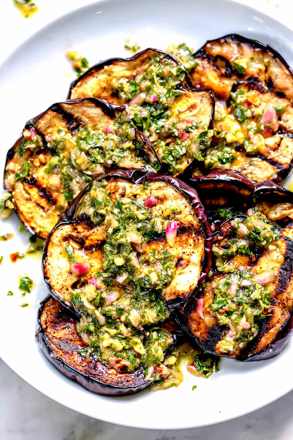 Aubergines grillées au Chimichurri | foodiecrush.com