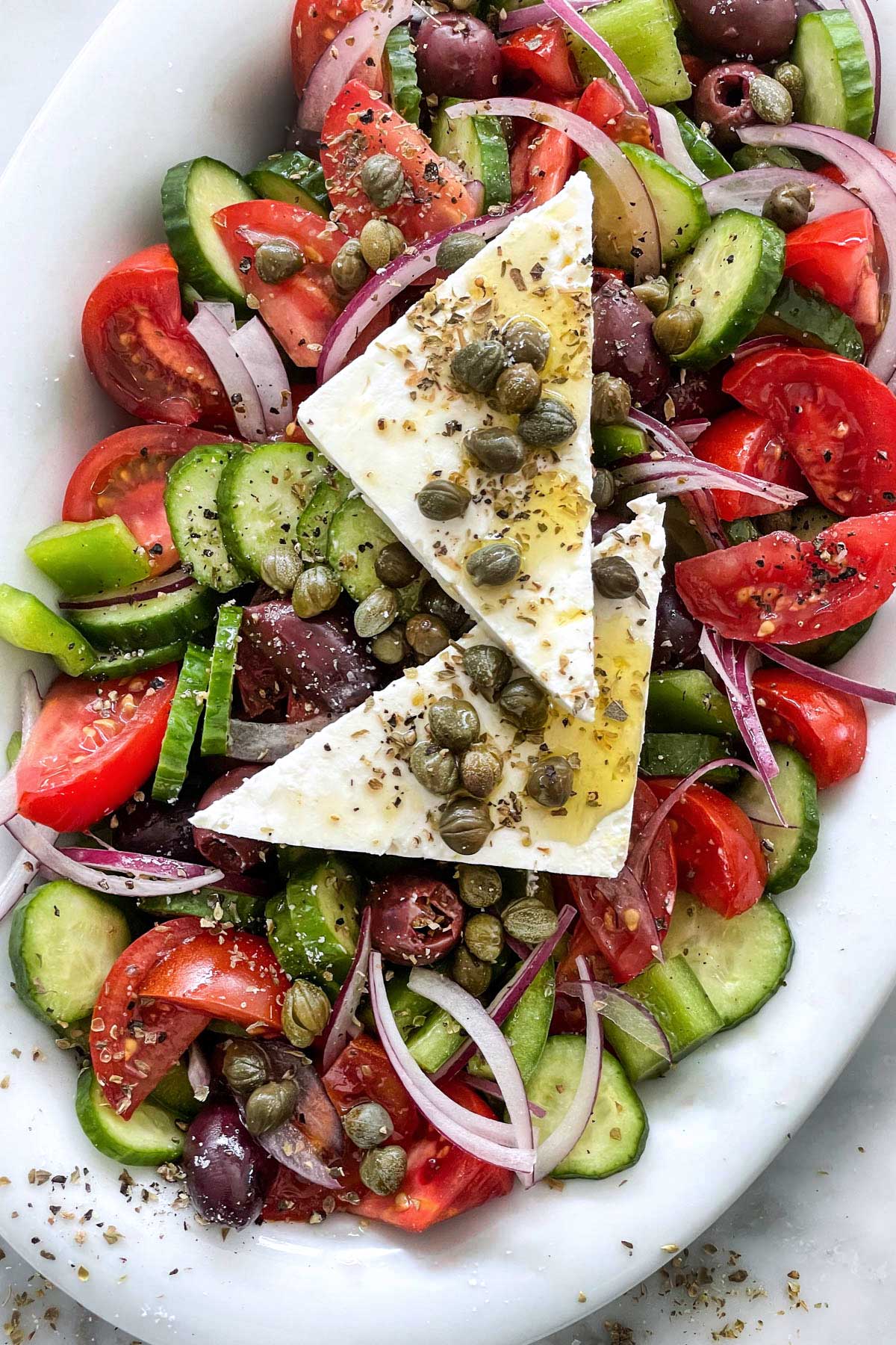 Salade grecque Horiatiki foodiecrush.com