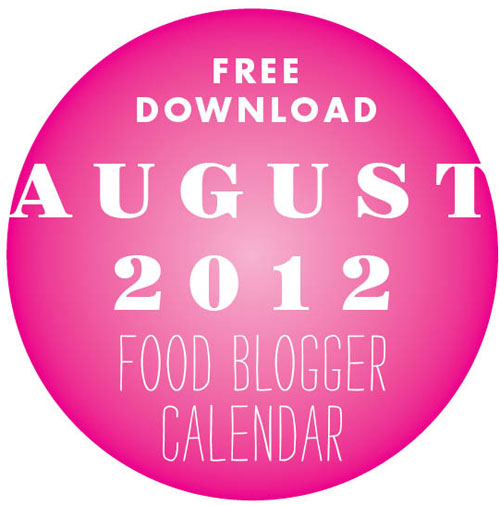 Télécharger gratuitement le calendrier des blogueurs alimentaires août 2012