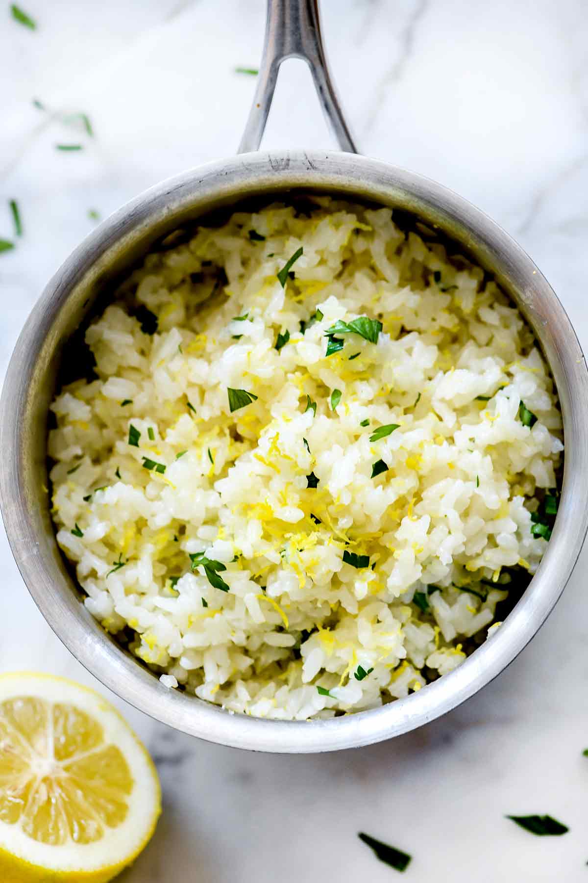 Recette de riz au citron | foodiecrush.com #blanc #riz #citron #côté #recettes