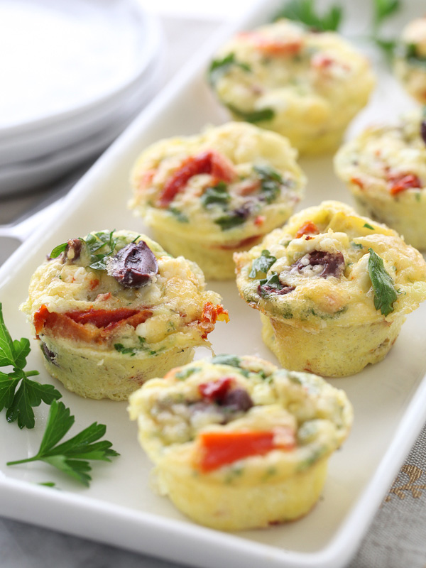 Mini Frittatas méditerranéennes | foodiecrush.com