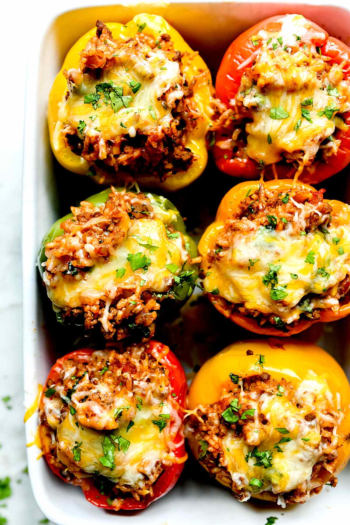Poivrons mexicains farcis au fromage | foodiecrush.com #beef #poivrons #poivrons farcis #santé #facile #mexicain