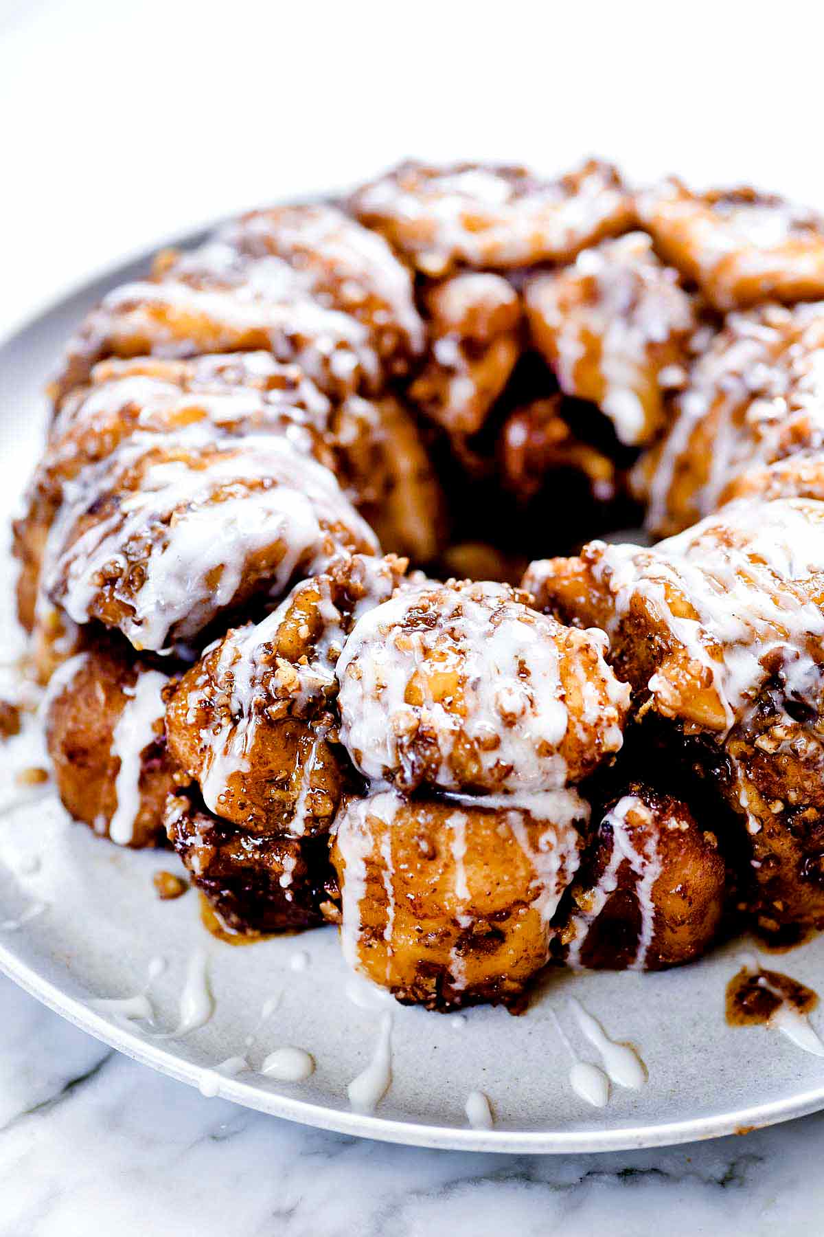 Recette facile de pain de singe Instant Pot | foodiecrush.com #monkeybread #cinnamonroll #easy #recipe #rhodes