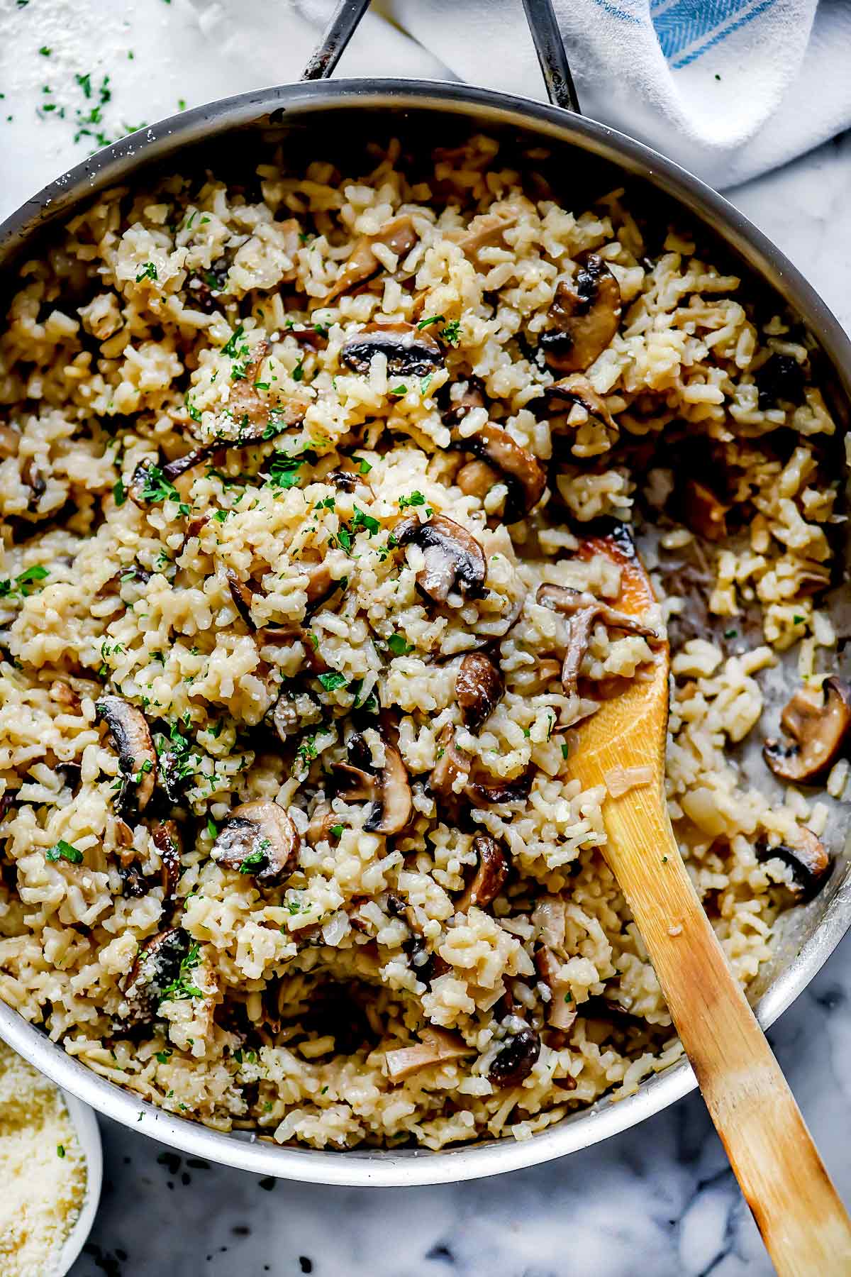 Risotto aux champignons à la poêle | foodiecrush.com