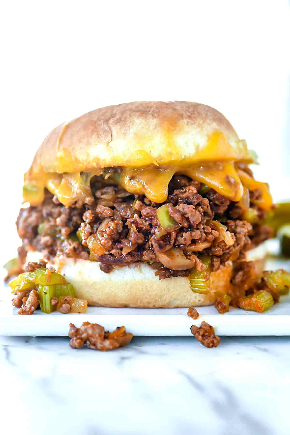 Sloppy Joes en un seul pot | foodiecrush.com #hamburger #sloppy #joes #sandwich