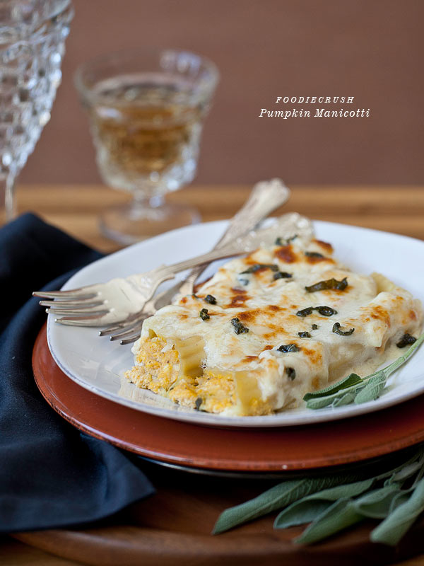 Manicotti au potiron de FoodieCrush