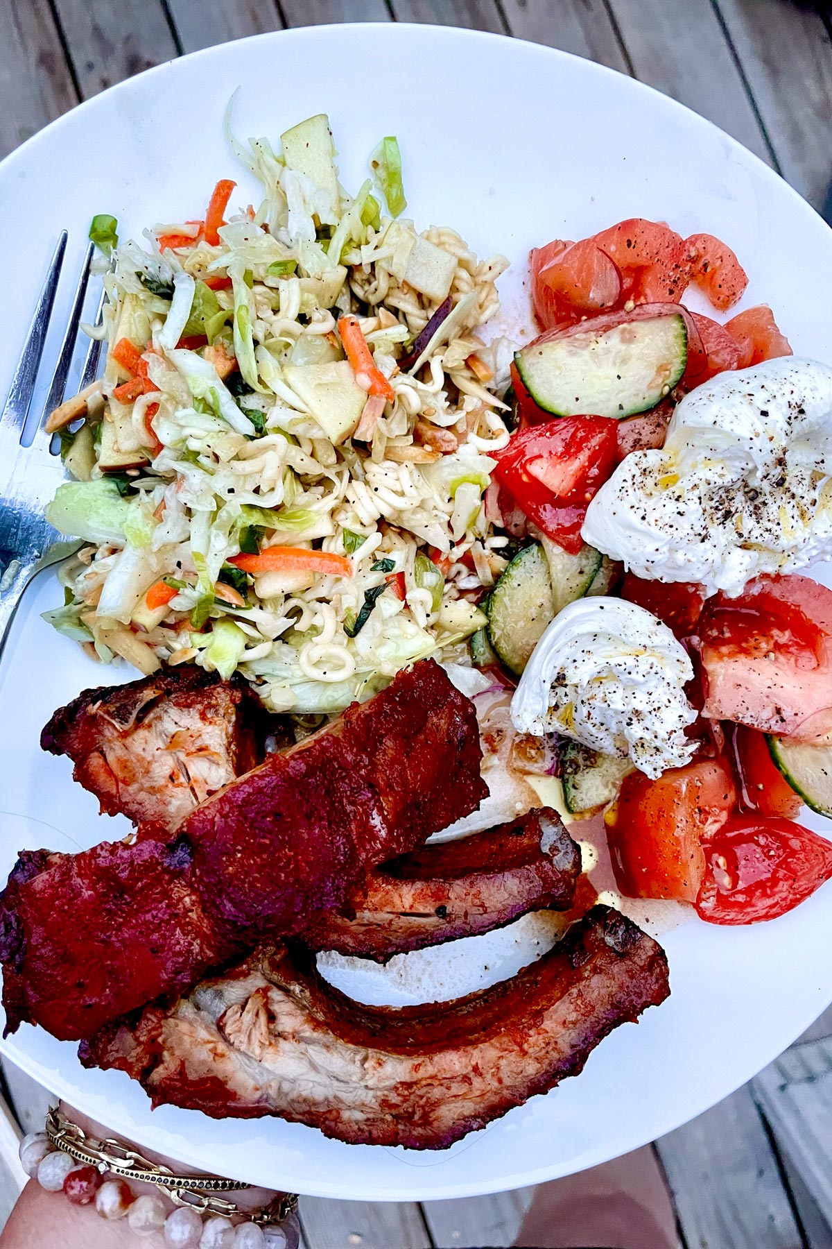 Ribs Ramen Salad foodiecrush.com