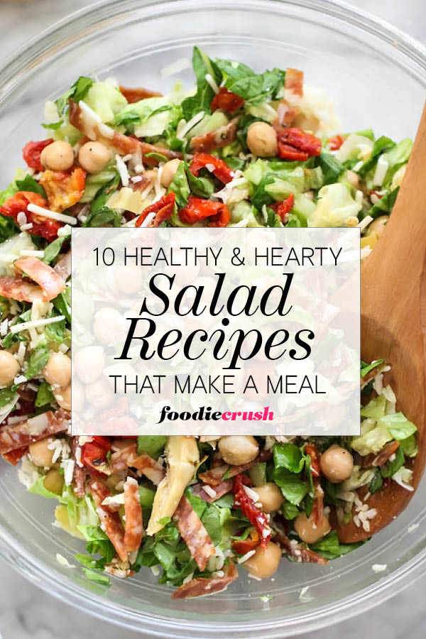 10 recettes de salades saines et copieuses qui font un repas sur foodiecrush.com