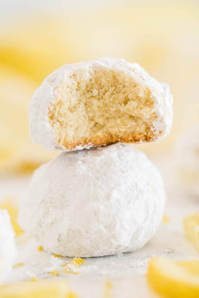 un biscuit au thé dont une bouchée a été enlevée, posé sur un autre biscuit